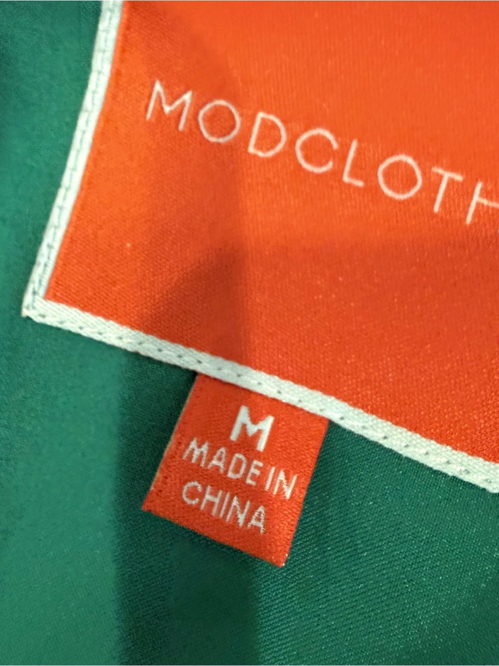 Mod Cloth Retro Inspired Dress A-Line Garden Green Floral Print Pockets Sz M NEW - Picture 6 of 13